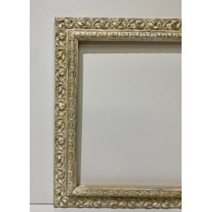 Cornice lavorata avorio e argento sfumata
