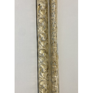 Cornice lavorata avorio e argento sfumata