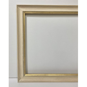 Cornice avorio e cipria filo oro