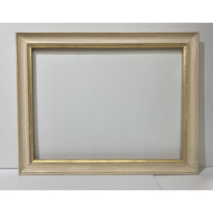 Cornice avorio e cipria filo oro