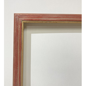 Cornice ocra rossa filo oro