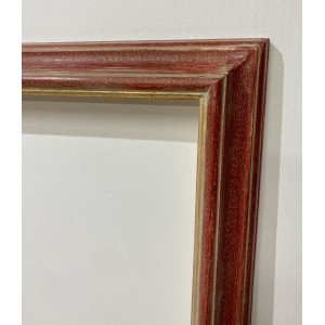 Cornice ocra rossa filo oro