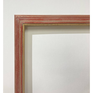 Cornice ocra rossa filo oro