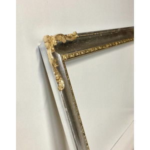 Cornice angoli lavorati -foglia oro e argento