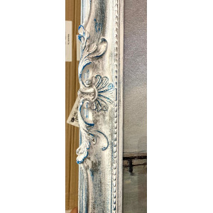 Cornice francesina - bianca con sfumature azzurre e argento