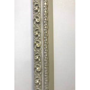 Cornice lavorata - tortora e oro