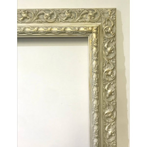 Cornice lavorata - tortora e oro