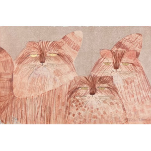 Dariush - litografia gatti