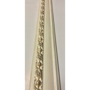 Cornice con treccia avorio e argento