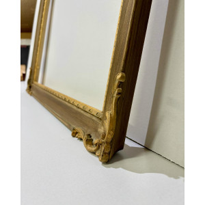 Cornice angoli lavorati -noce e foglia oro