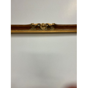 Cornice Francesina - color castagno e oro foglia