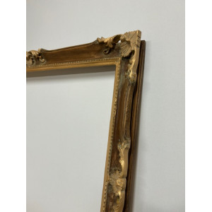 Cornice Francesina - color castagno e oro foglia