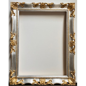 Cornice francesina - foglia oro e argento