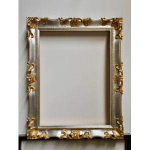 Cornice francesina miniatura - foglia oro e argento