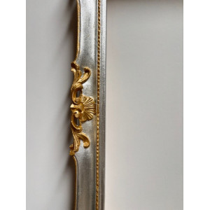 Cornice francesina miniatura - foglia oro e argento