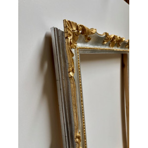 Cornice francesina miniatura - foglia oro e argento