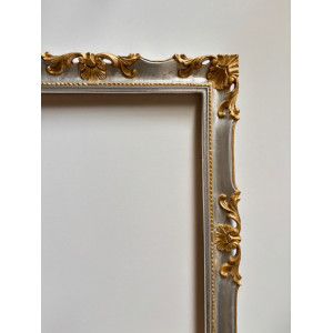 Cornice francesina miniatura - foglia oro e argento