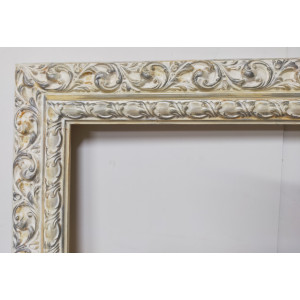 Cornice lavorata avorio e argento