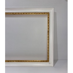 Cornice avorio guscia lavorata foglia oro