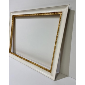 Cornice avorio guscia lavorata foglia oro