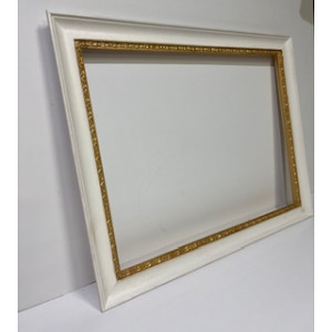 Cornice avorio guscia lavorata foglia oro