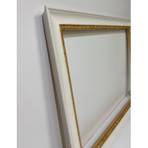 Cornice avorio guscia lavorata foglia oro