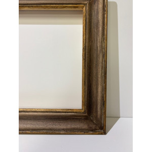 Cornice noce e oro foglia