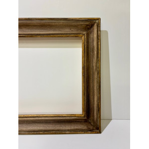 Cornice noce e oro foglia