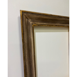 Cornice noce e oro foglia