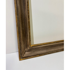 Cornice noce e oro foglia