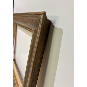 Cornice noce e oro foglia