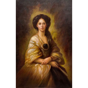 Dipinto di donna su tela