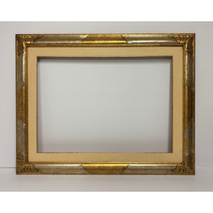 Cornice oro e argento con lavorazioni sugli angoli