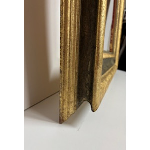 Cornice oro foglia con gola grigia