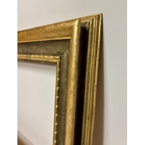 Cornice oro foglia con gola grigia