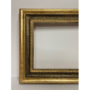 Cornice oro foglia con gola grigia