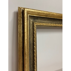 Cornice oro foglia con gola grigia