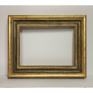 Cornice oro foglia con gola grigia