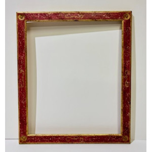 Cornice rossa e oro