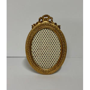 Cornice portafoto ovale con fiocco