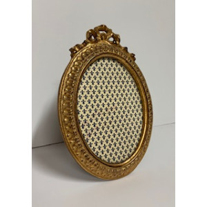 Cornice portafoto ovale con fiocco