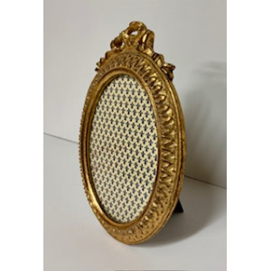 Cornice portafoto ovale con fiocco