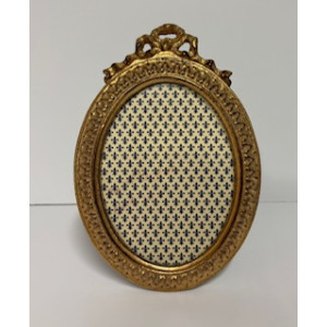 Cornice portafoto ovale con fiocco