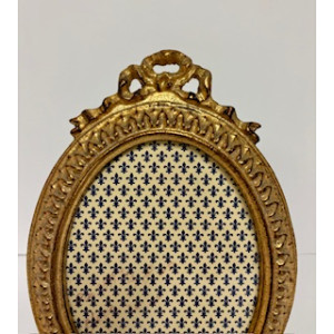 Cornice portafoto ovale con fiocco