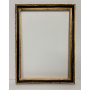 Cornice nera e doppio filo oro