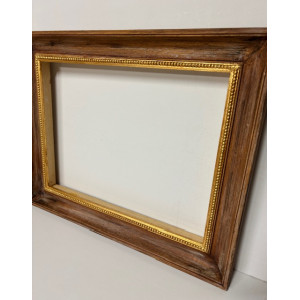 Cornice marrone filo oro
