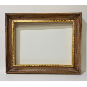 Cornice marrone filo oro