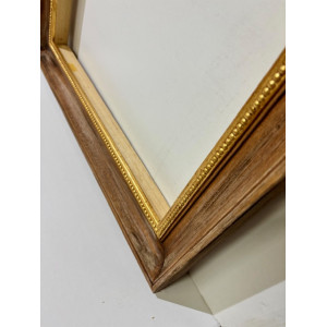 Cornice marrone filo oro