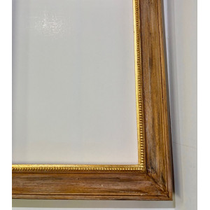 Cornice marrone filo oro