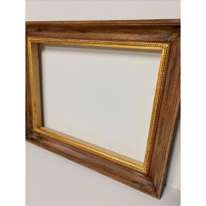 Cornice marrone filo oro